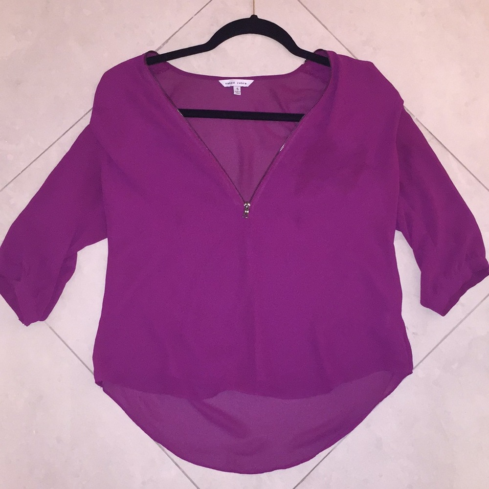 Purple/maroon colored blouse